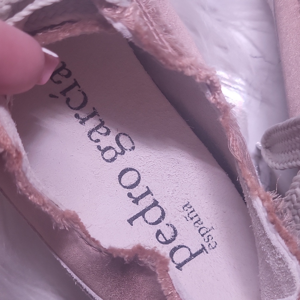 Pedro García Parson lustrous frayed silk satin rawedges/suede cowhide trm… - Picture 6 of 10